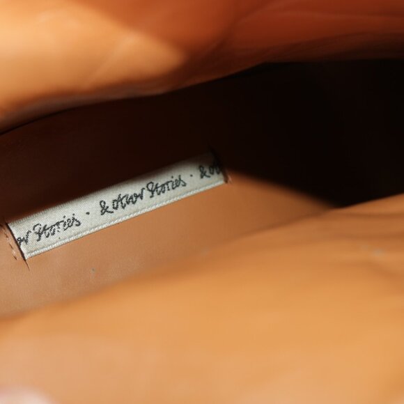 And Other Stories Womens Boots Size 39 8 Black Python Pointed Block Heel Italy - Picture 9 of 14